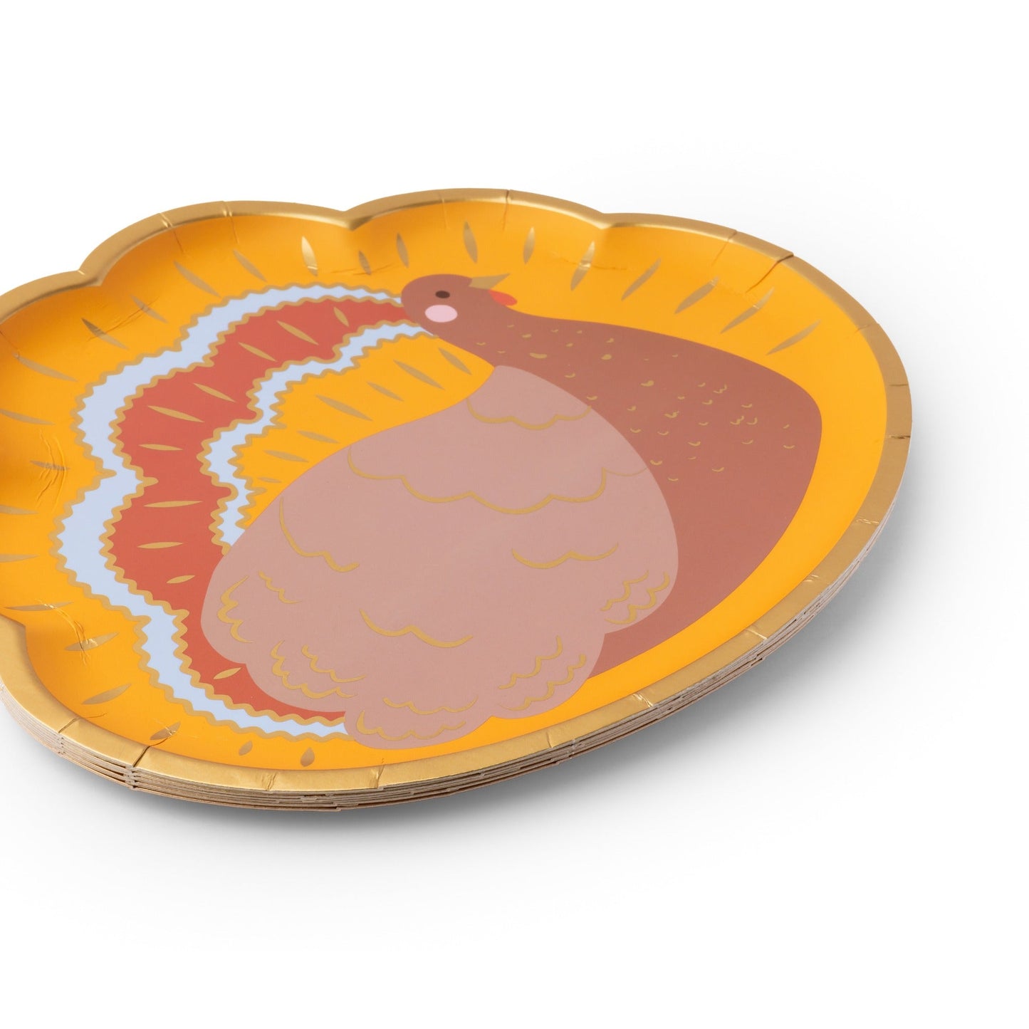 Charming Turkey Thanksgiving Plates