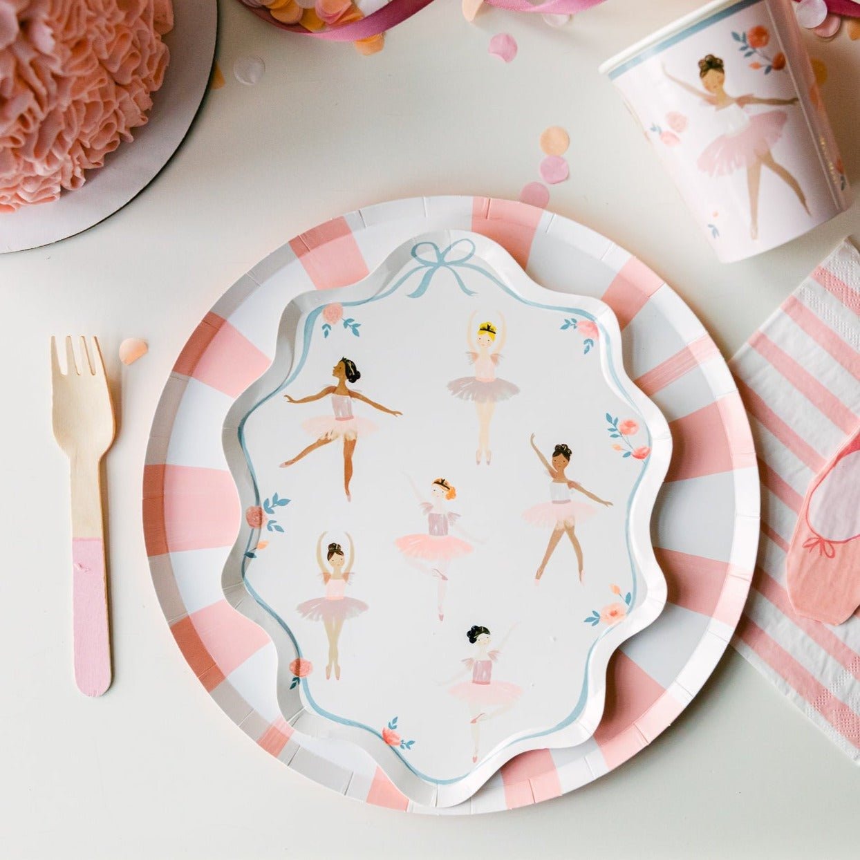 Ballerina Themed Party Plates