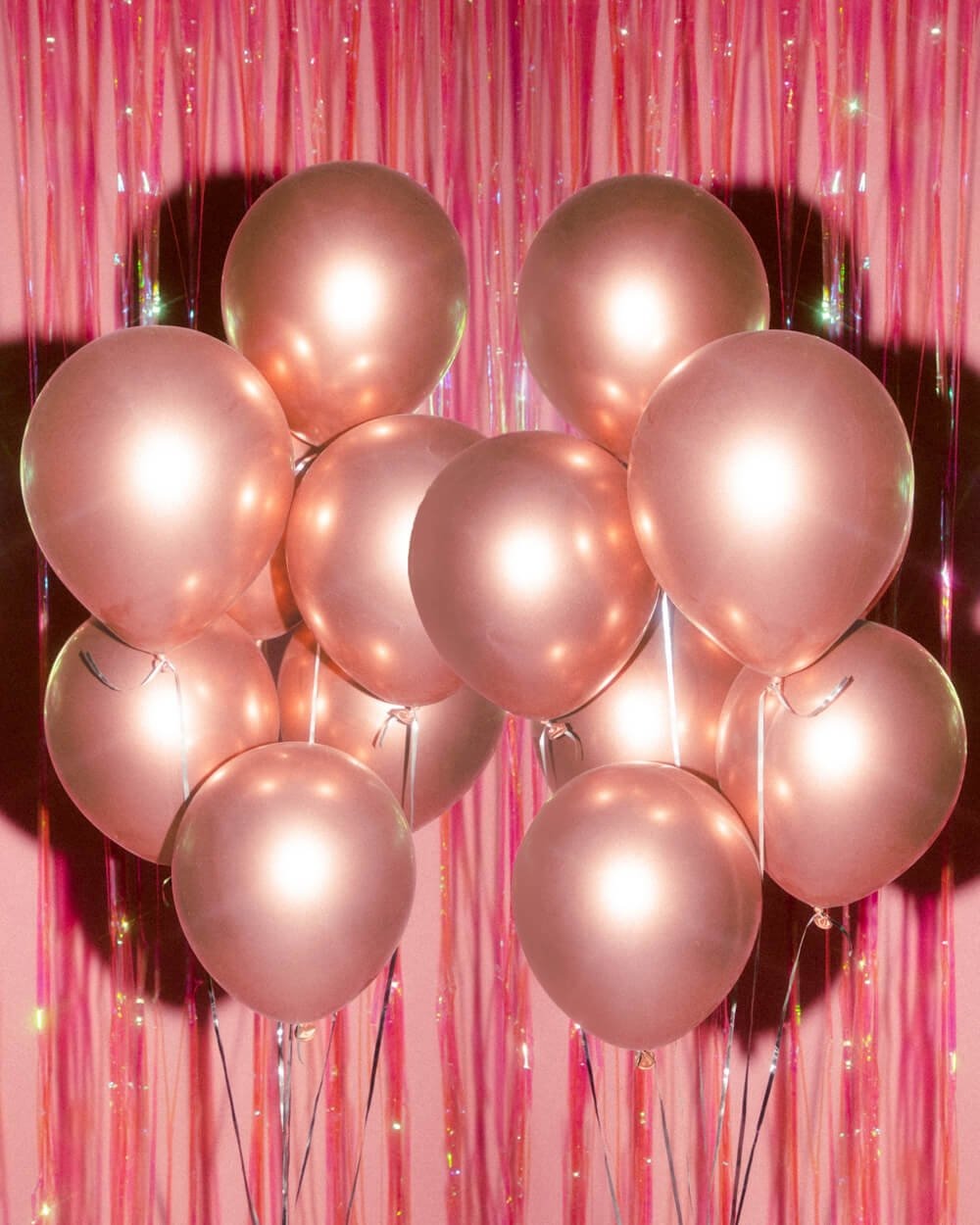 Rose Gold Chrome Balloons - 25 Pack