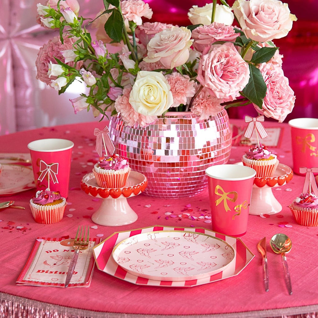 Light & Haute Pink Signature Cabana Stripe Large Plates