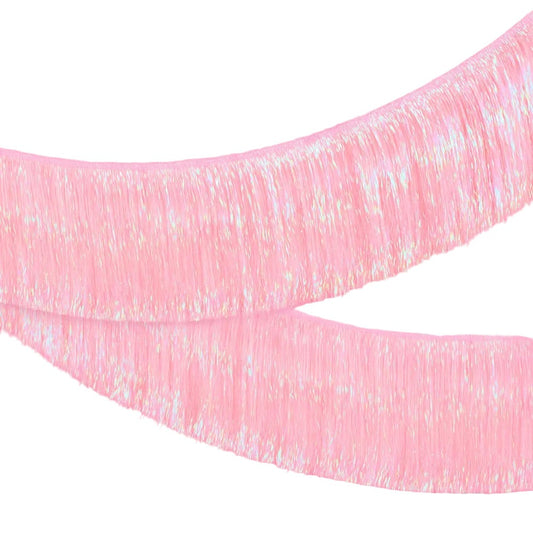 Light Pink Iridescent Fringe Banner
