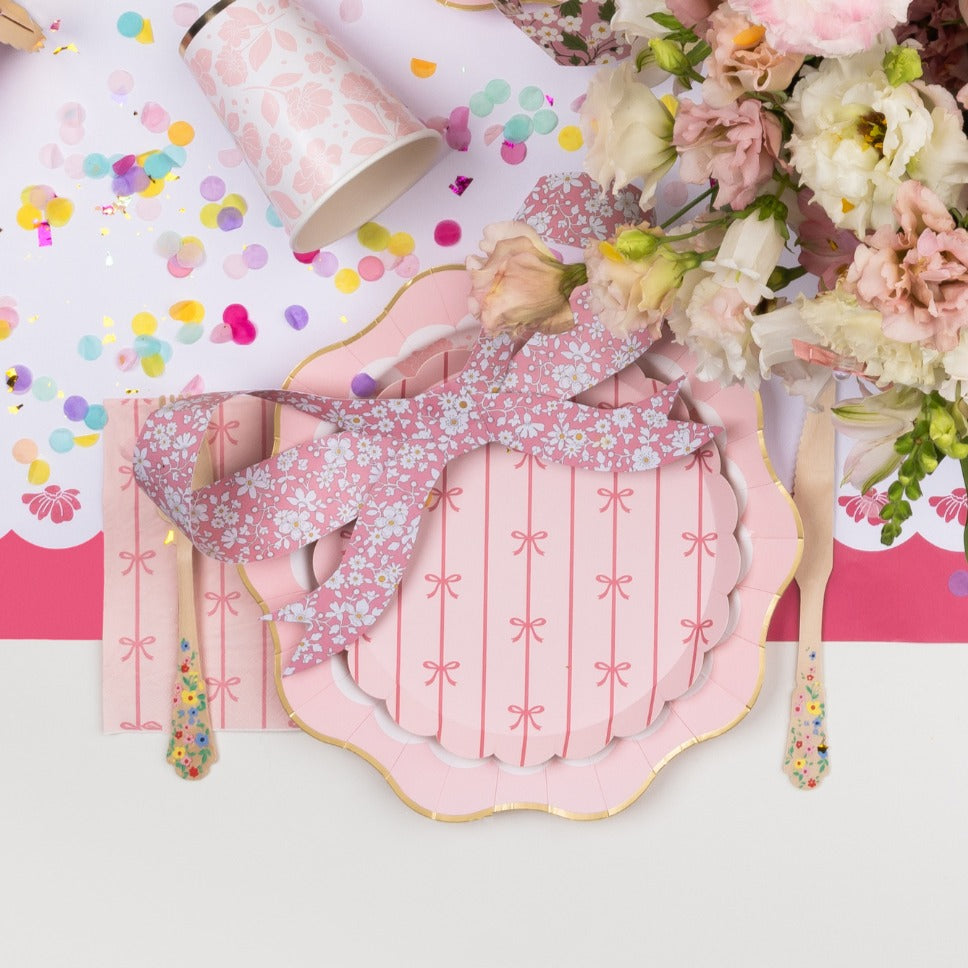Elegant Floral Wooden Cutlery