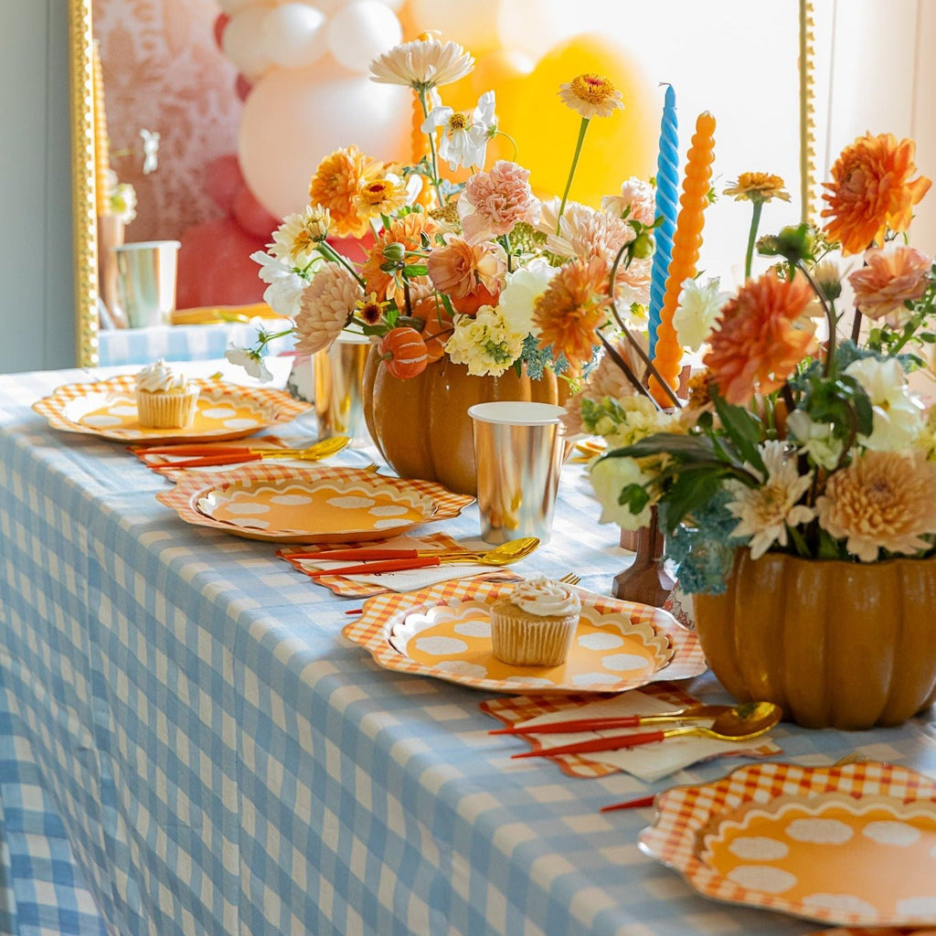 Elegant Fall Plaid Dinner Plates