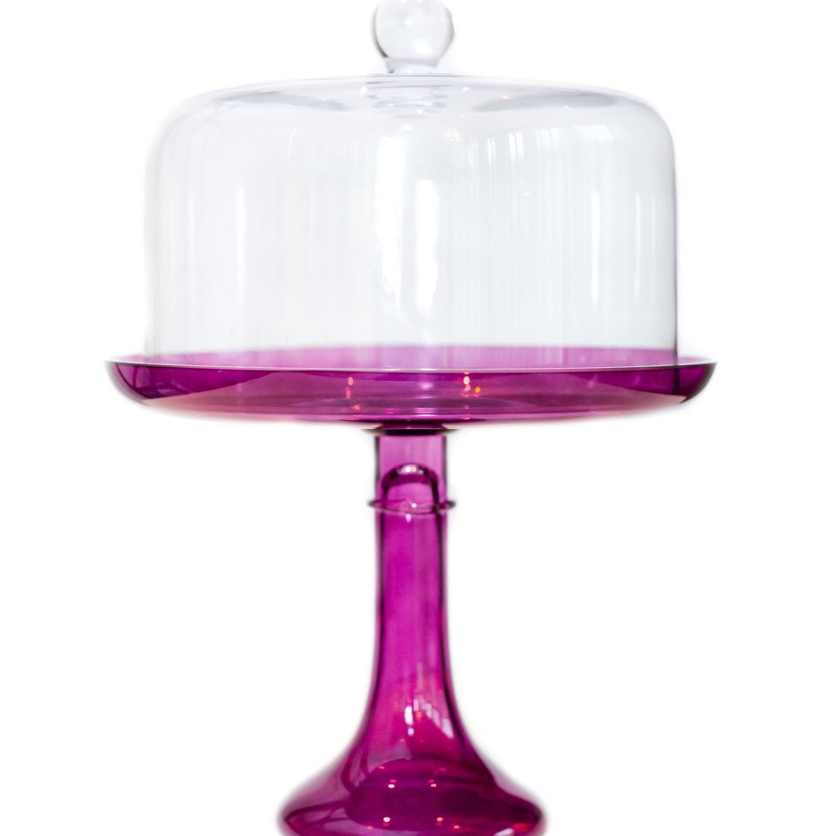 Amethyst Glass Cake Stand