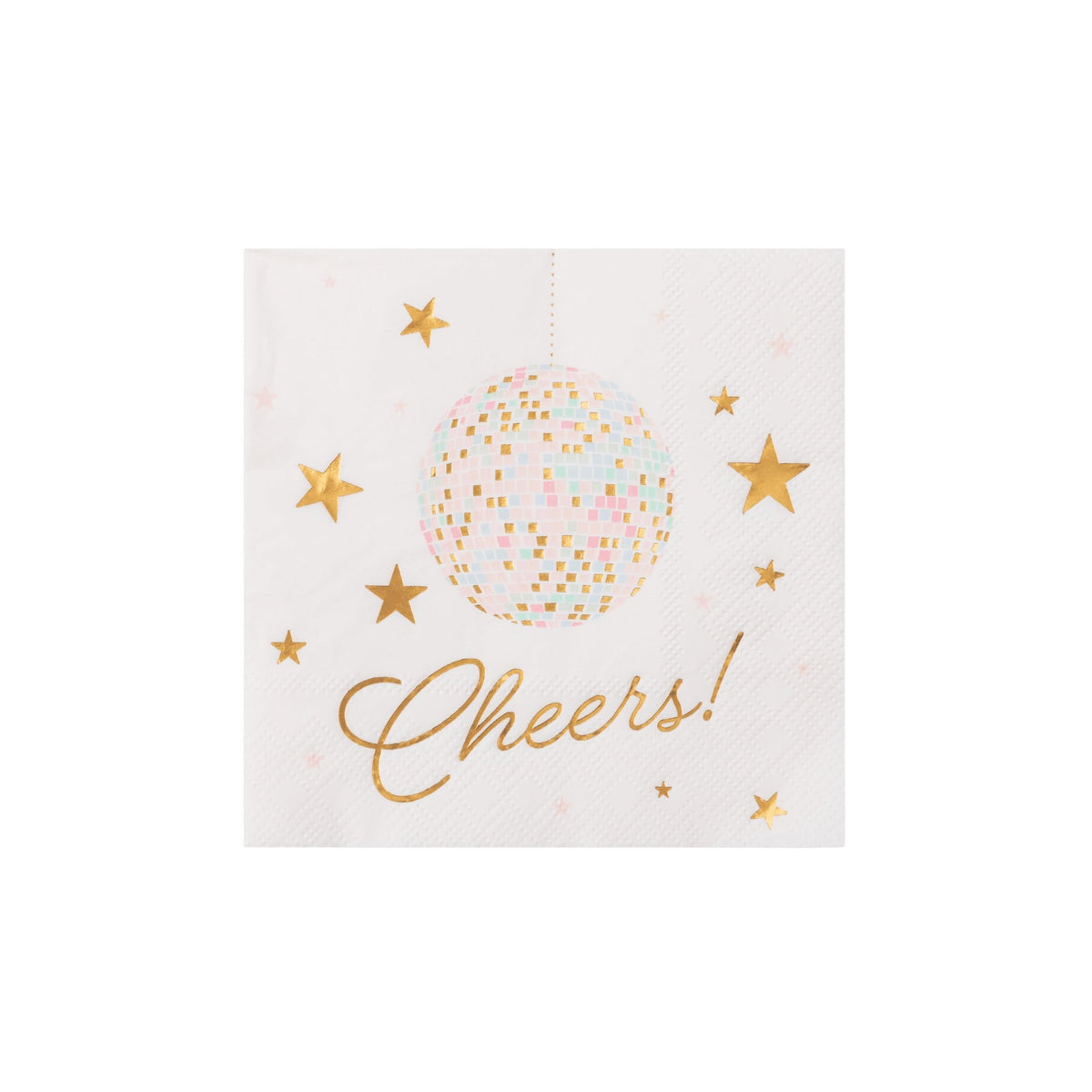 Pink Disco Ball Cocktail Napkins