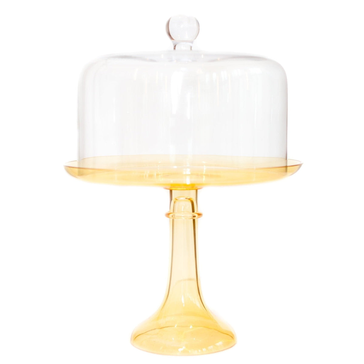 Yellow Glass Cake Stand
