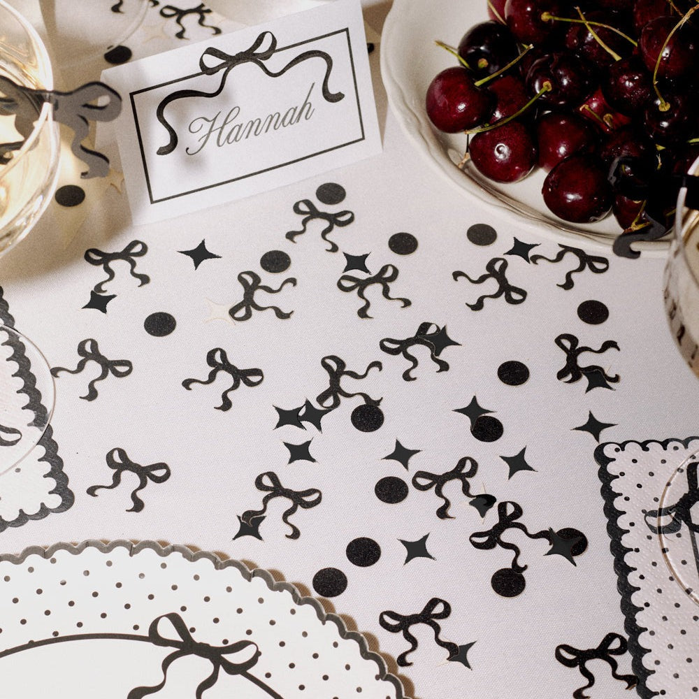Black Bow Confetti