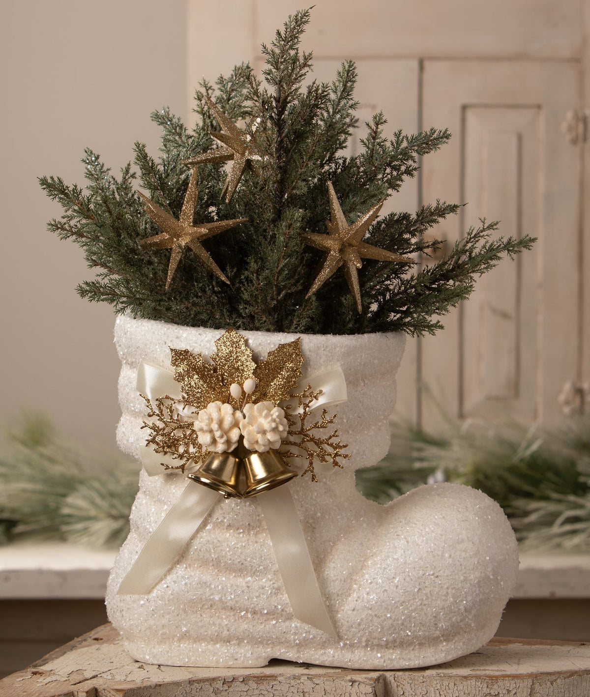 Winter White Santa Boot