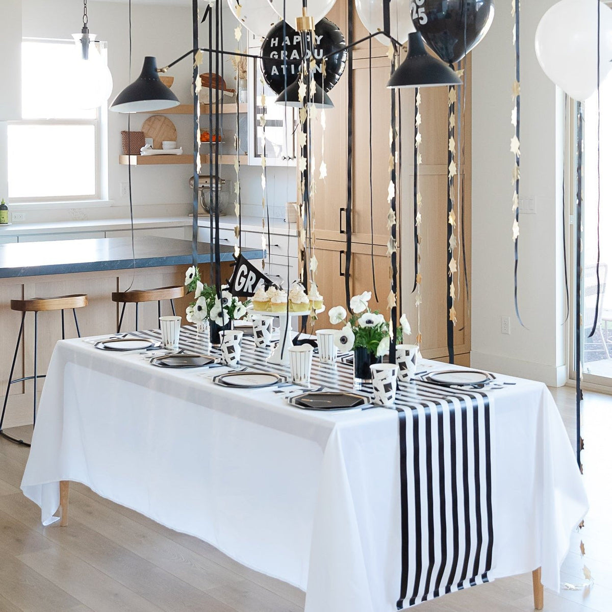 Black and White Table Runner