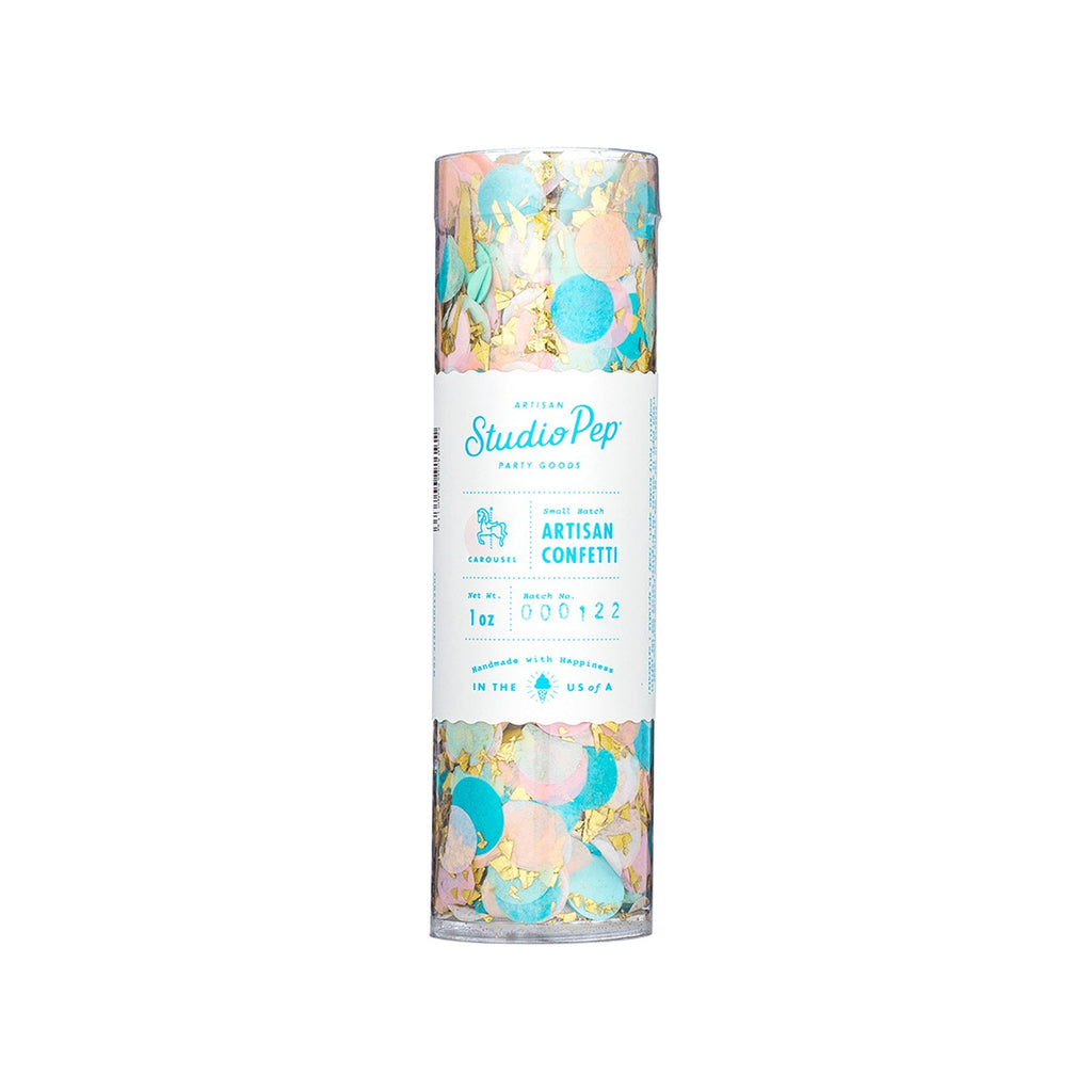 Carousel Gold & Pastel Multicolor Confetti