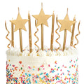 Novelty Gold Candles - 14 pc gold glitter candles