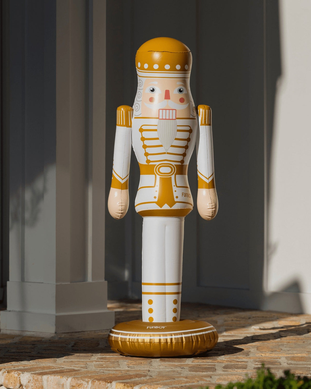 Small Inflatable White & Gold Nutcracker