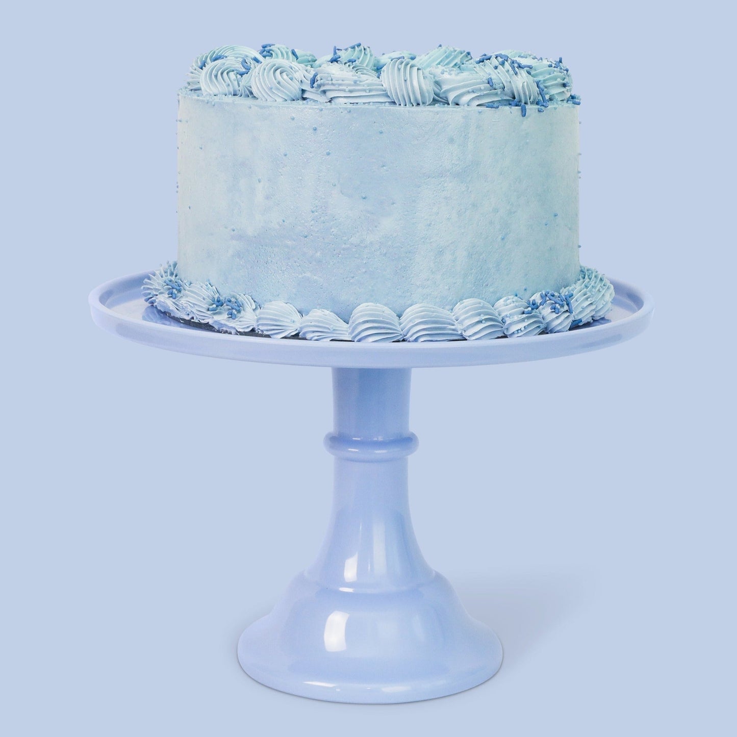 Large Wedgewood Blue Melamine Cake Stand