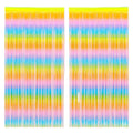 Pastel Rainbow Fringe Curtain Backdrop