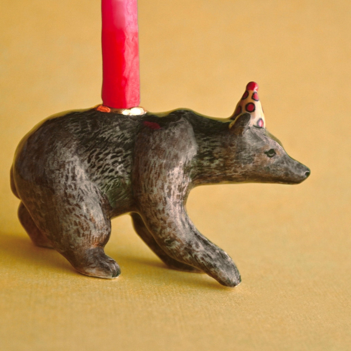 Brown Bear Birthday Candle Holder
