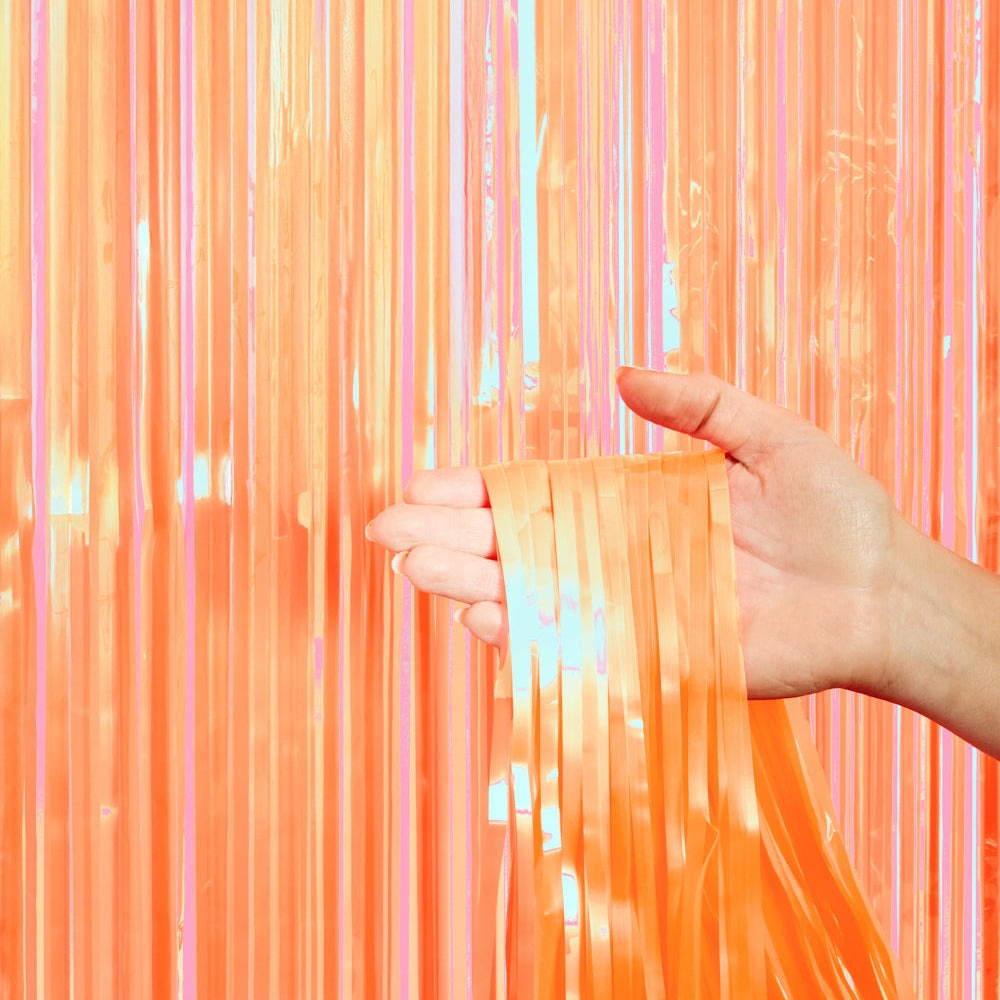 Showgirl Orange Foil Curtains