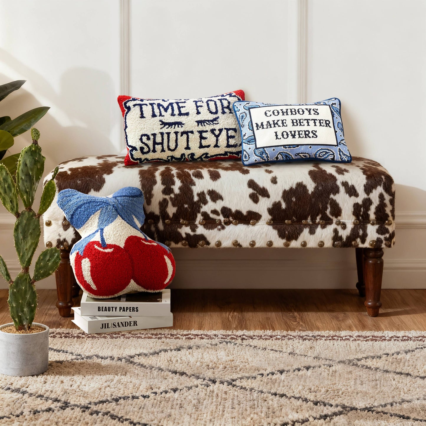 Cherries Hook Pillow