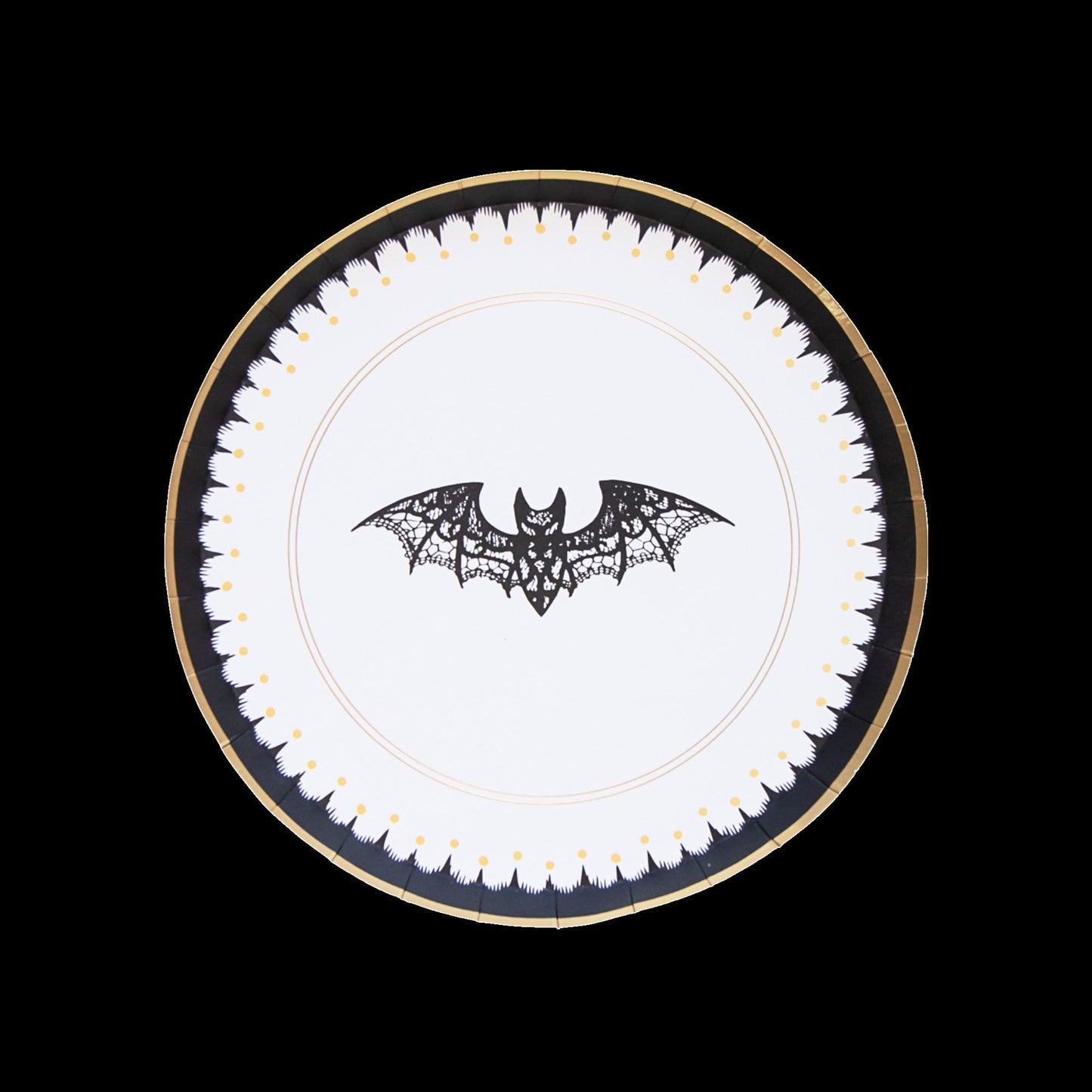 Elegant Halloween Dessert Lacy Bat Plates
