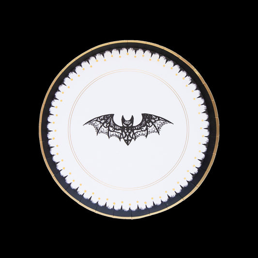 Elegant Halloween Dessert Lacy Bat Plates