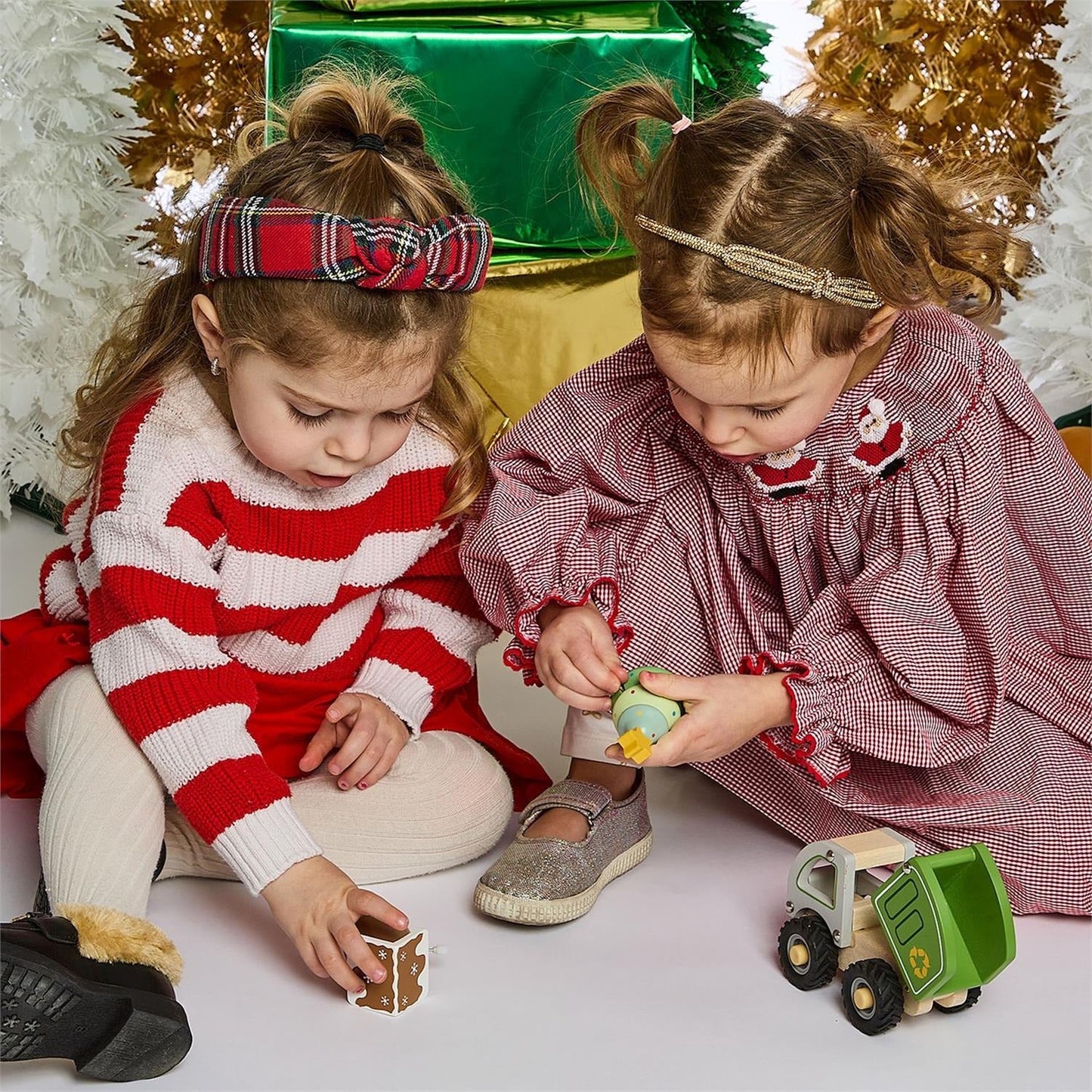 Christmas Wooden Wind Up Spinning Toy