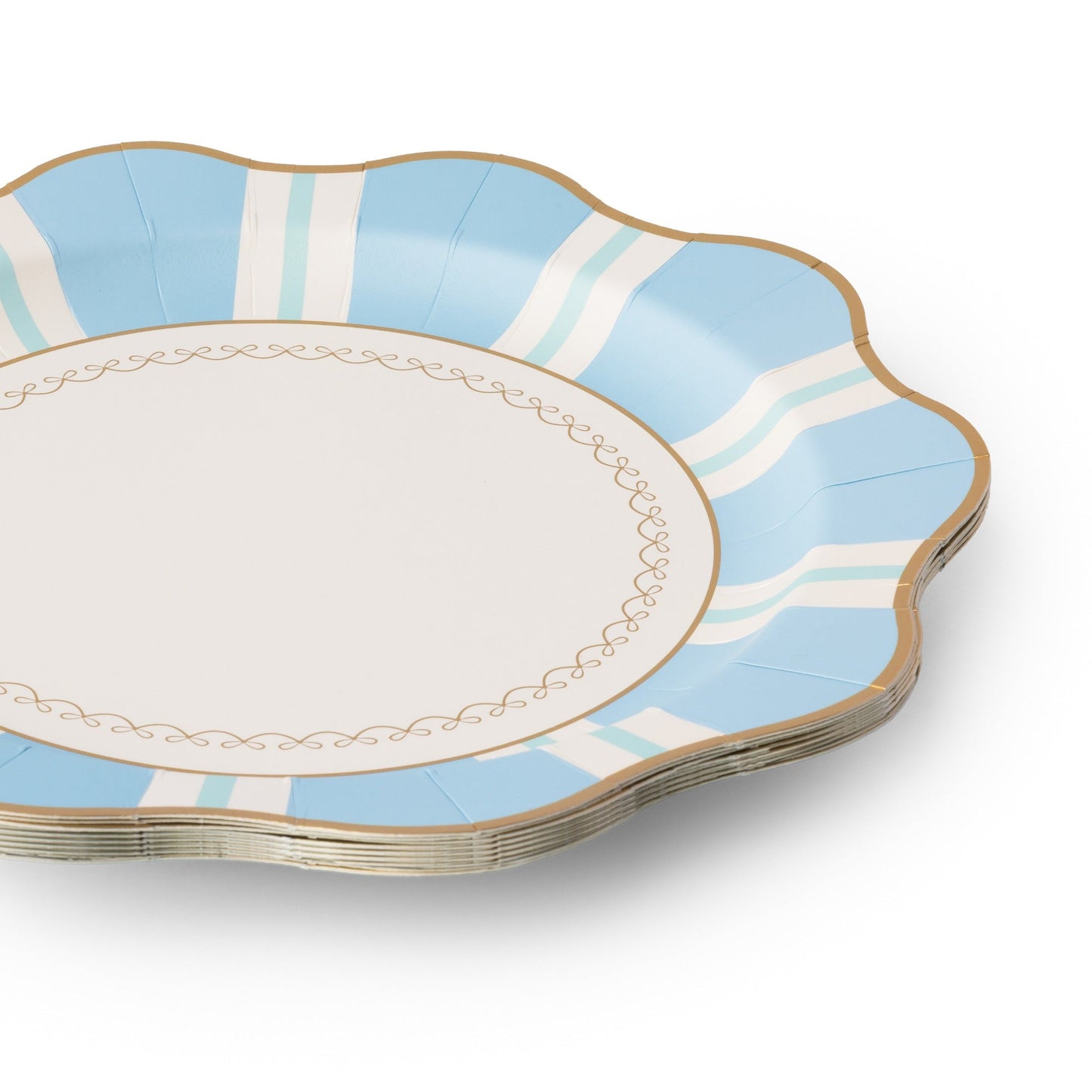 Sky Blue Regency Stripe Dinner Plates