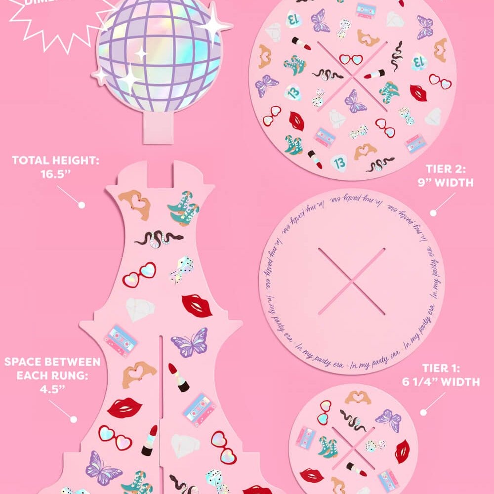 Unofficial Swiftie Eras Cupcake Tower