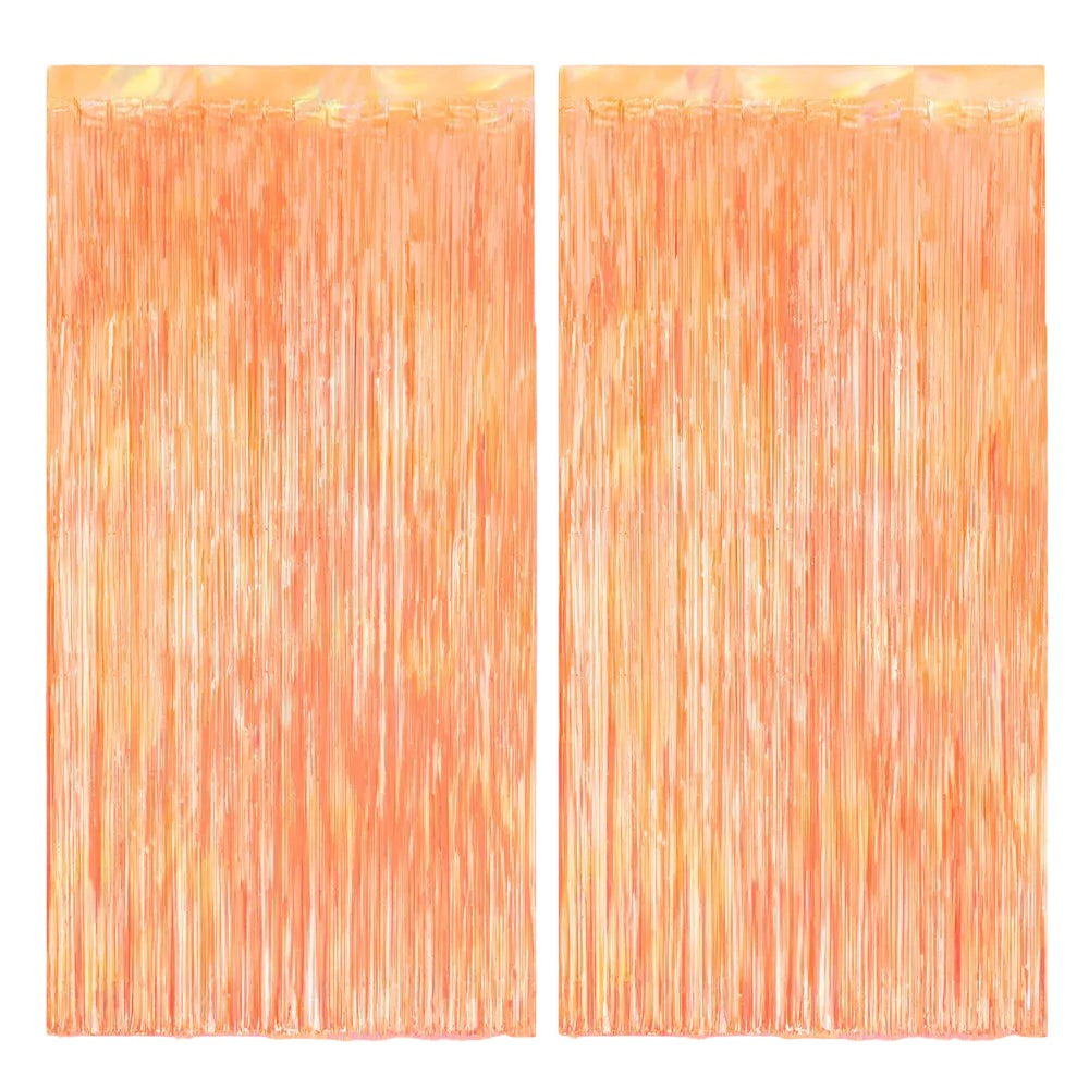 Showgirl Orange Foil Curtains