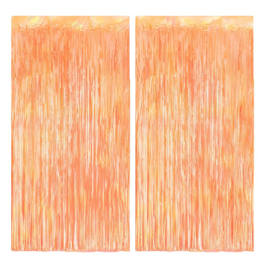 Showgirl Orange Foil Curtains
