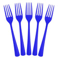 Dark Blue Plastic Forks