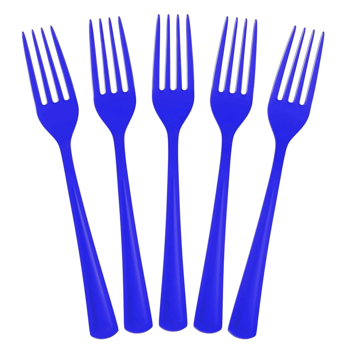 Dark Blue Plastic Forks