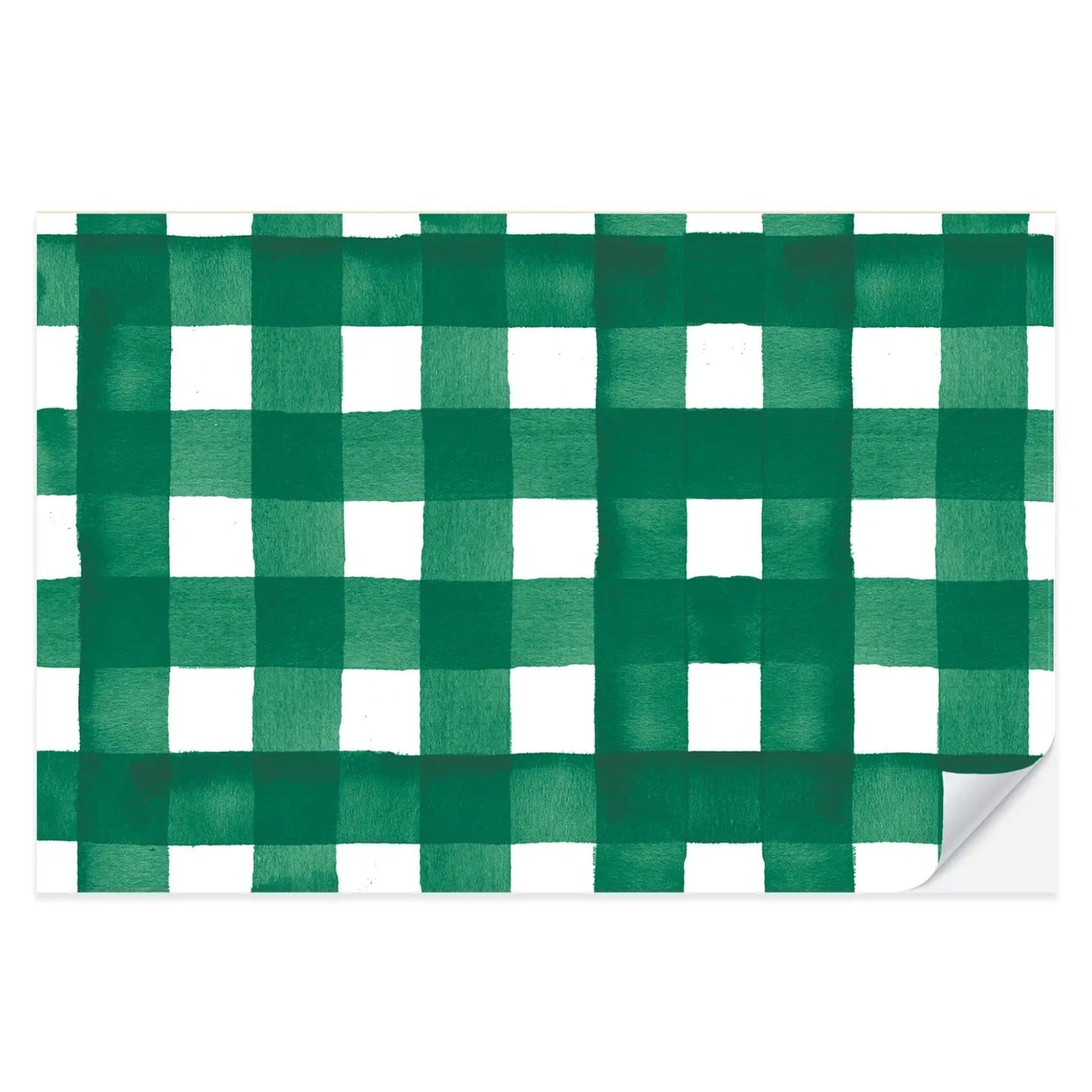 Dark Green Gingham Placemat Pads