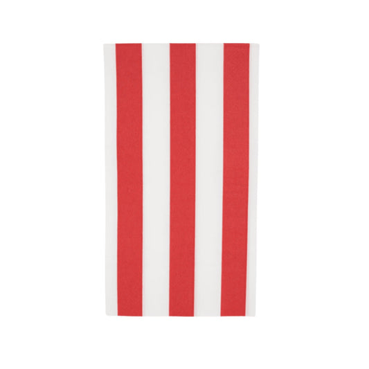 Cherry Red Signature Cabana Stripe Guest Towels