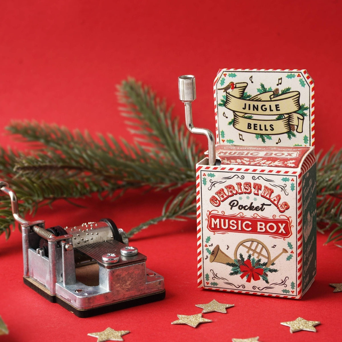 Jingle Bells Hand Crank Christmas Music Box