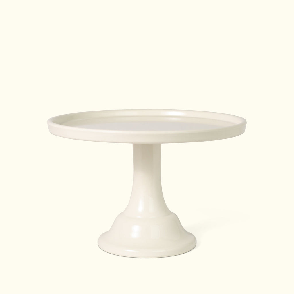 Small Linen White Melamine Cake Stand