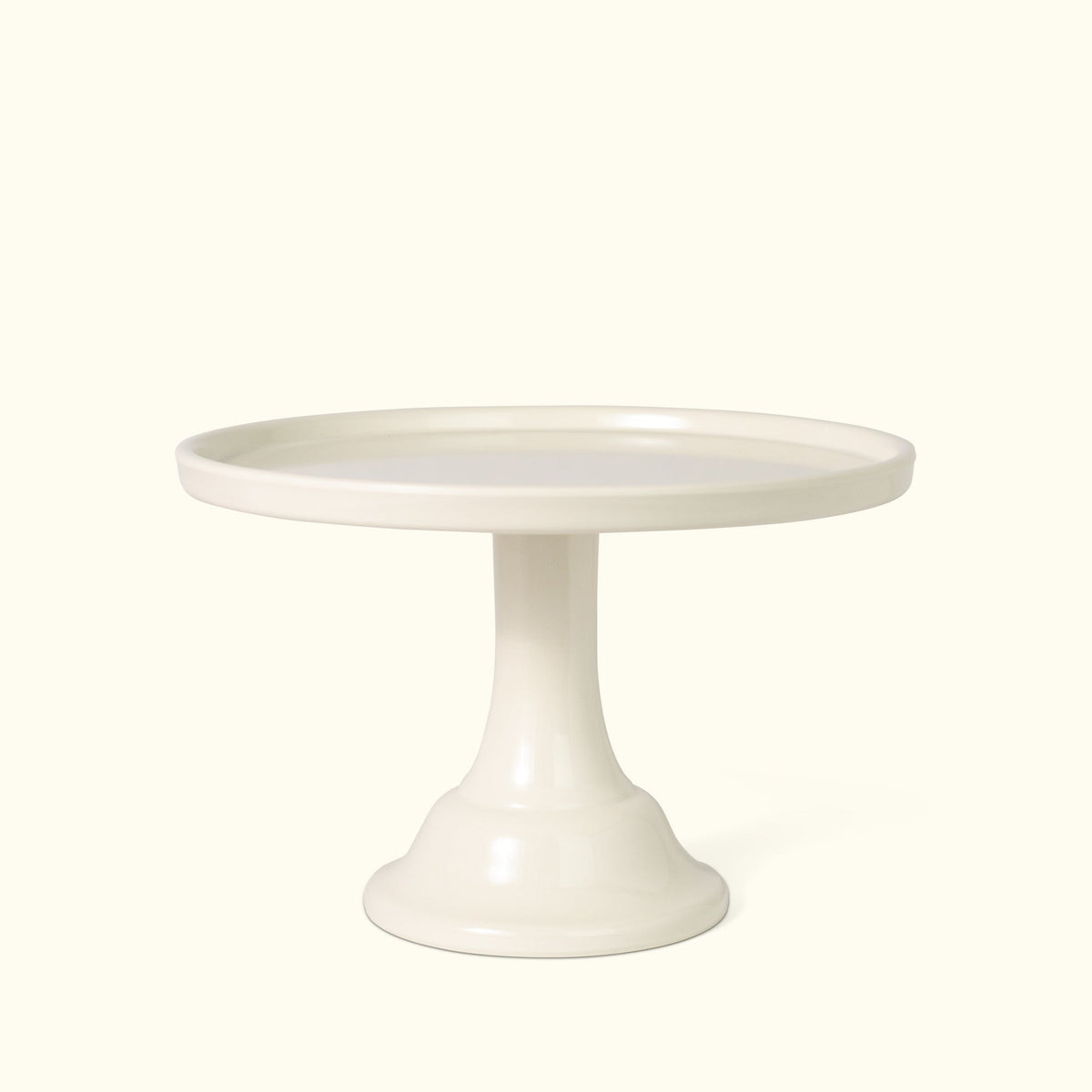 Small Linen White Melamine Cake Stand