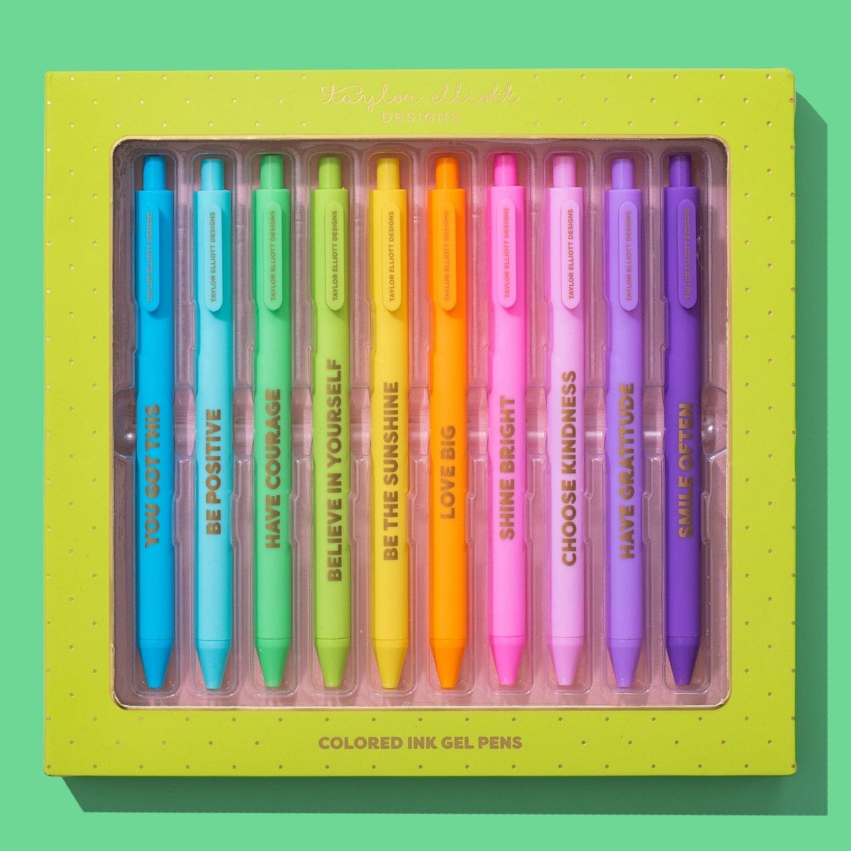 Colored Ink Motivational Pen Set