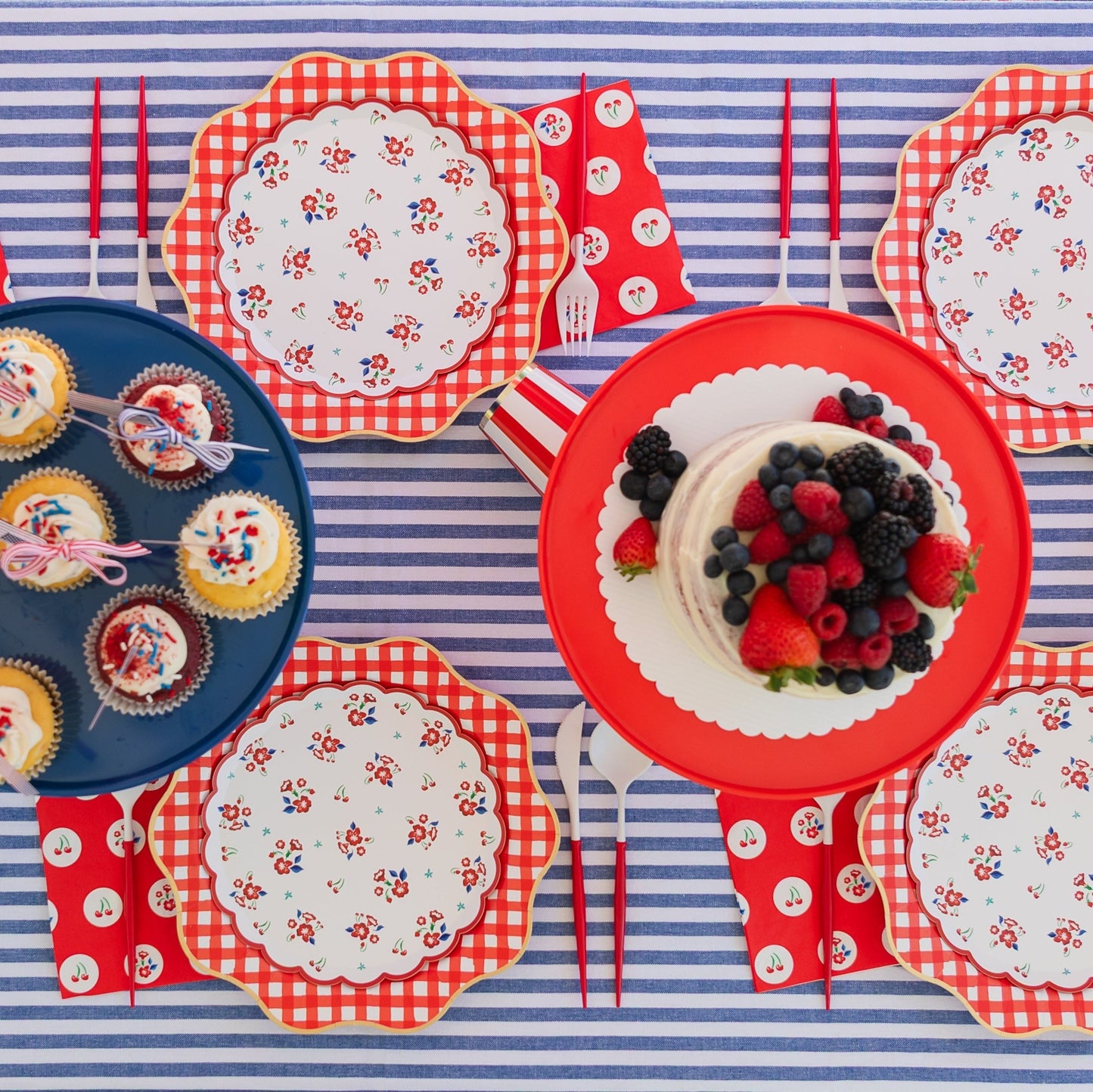 Betty CrockerTM X Bonjour Fete Red Polka Dot Large Napkins