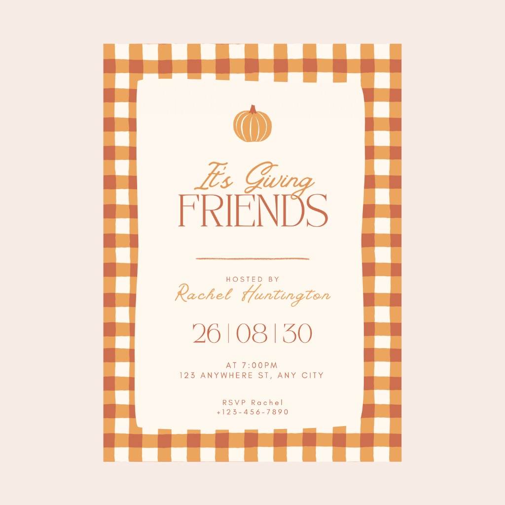 Elegant Fall Digital Party Invitation
