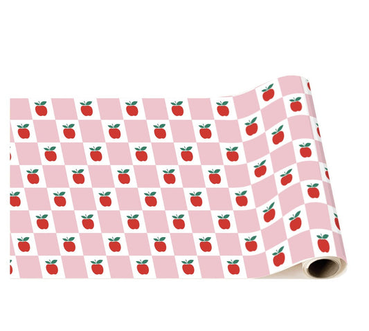 Apple & Pink Checker Table Runner