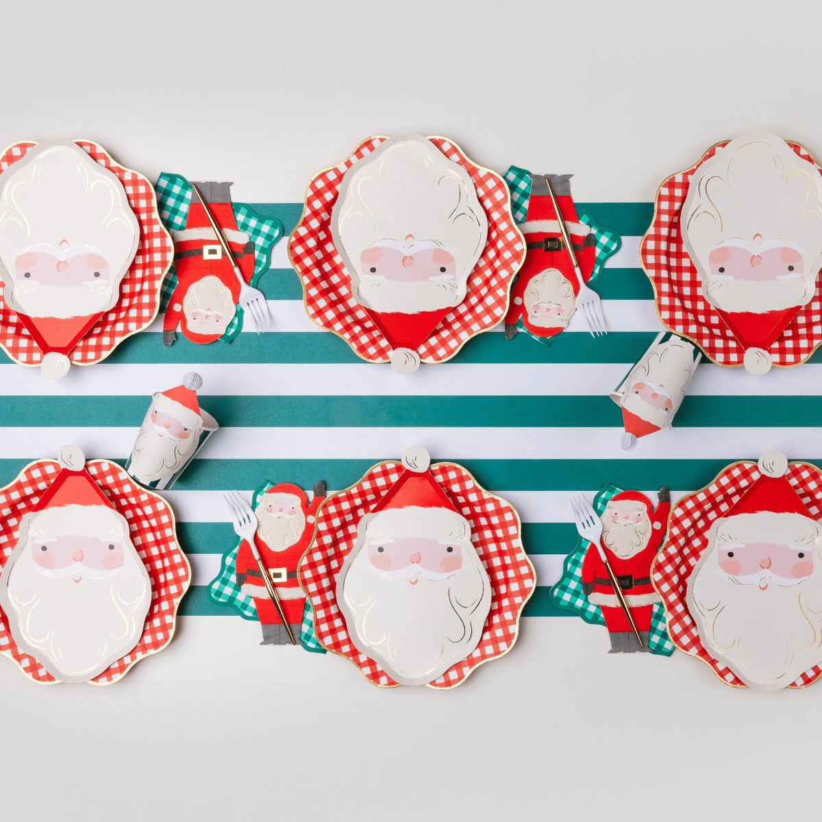 Emerald Green Signature Cabana Stripe Table Runner