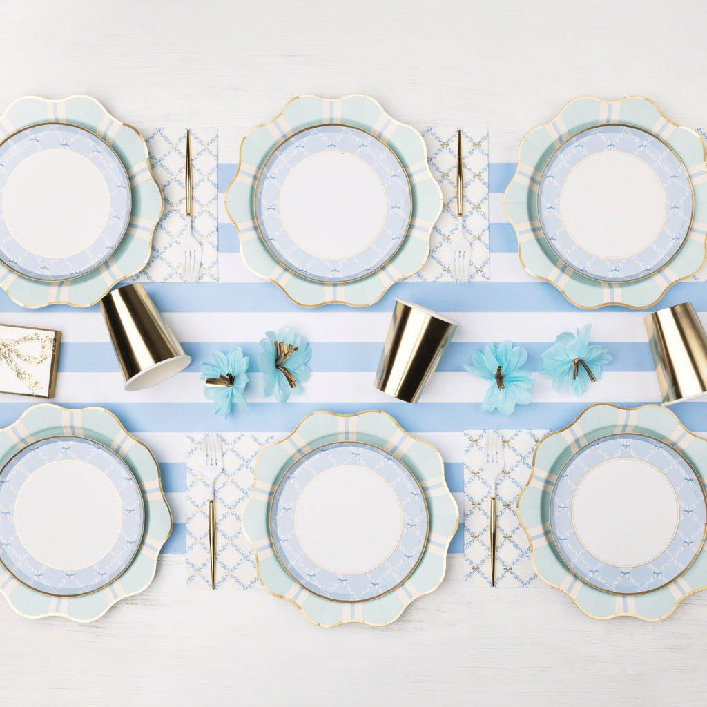 Sky Blue Trellis Small Plates