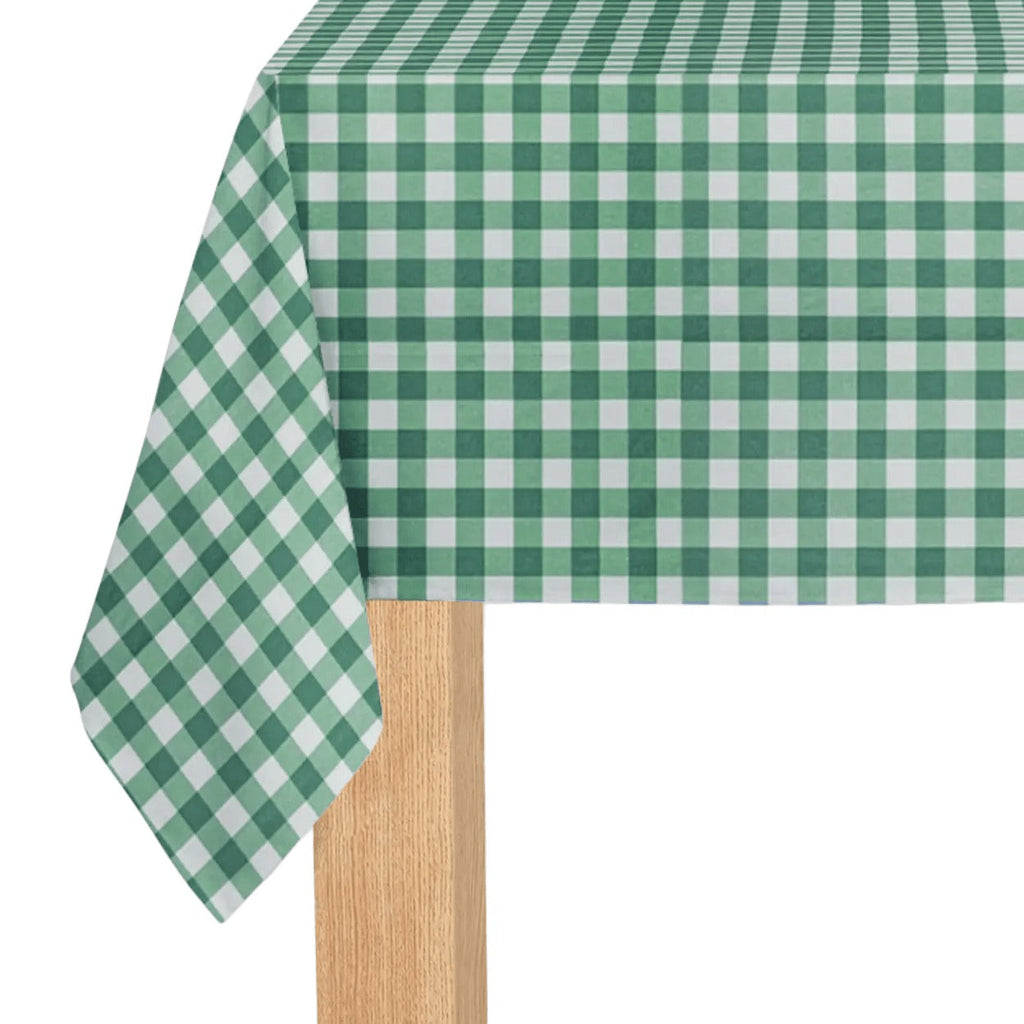 Green Gingham Paper Tablecloth