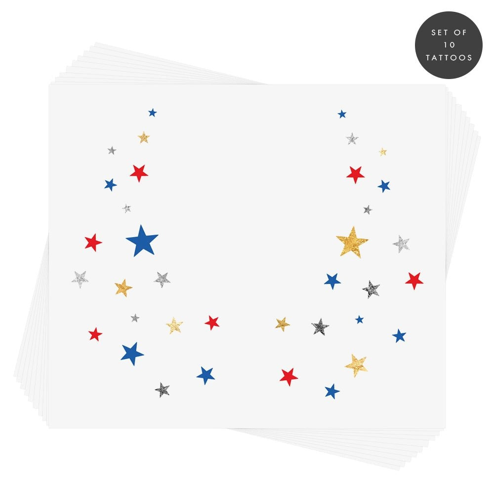 American Starry Eye Temporary Tattoos