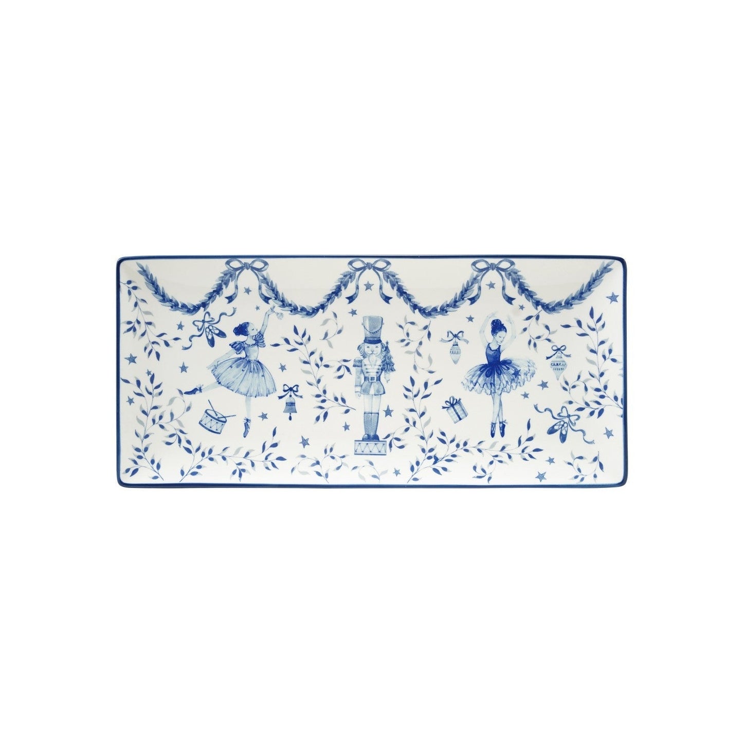 Nutcracker & Ballerina Stoneware Tray