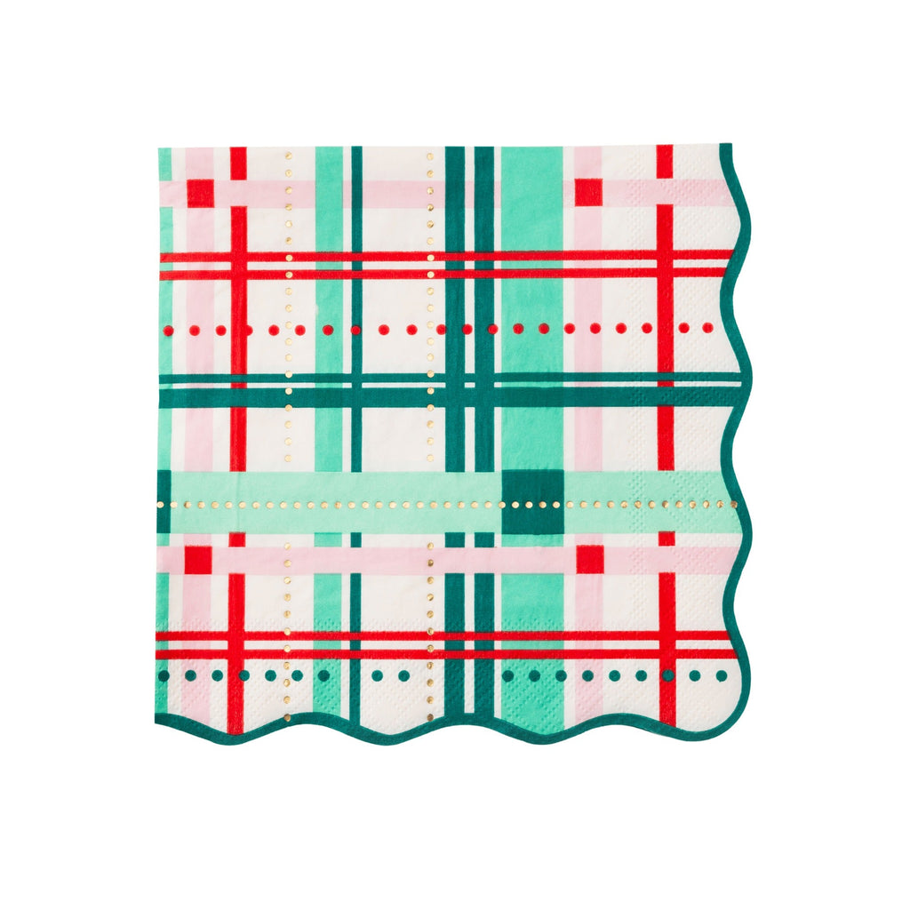 Christmas Plaid Large Napkins