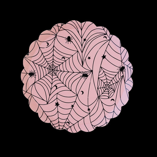 Pink Spider Web Small Plates