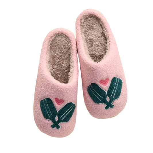 Pickleball Fuzzy Slippers