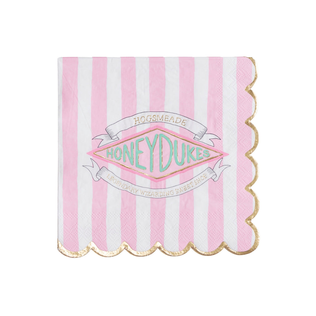 Harry Potter X Bonjour Fete Honeydukes Large Pink Stripe Napkins