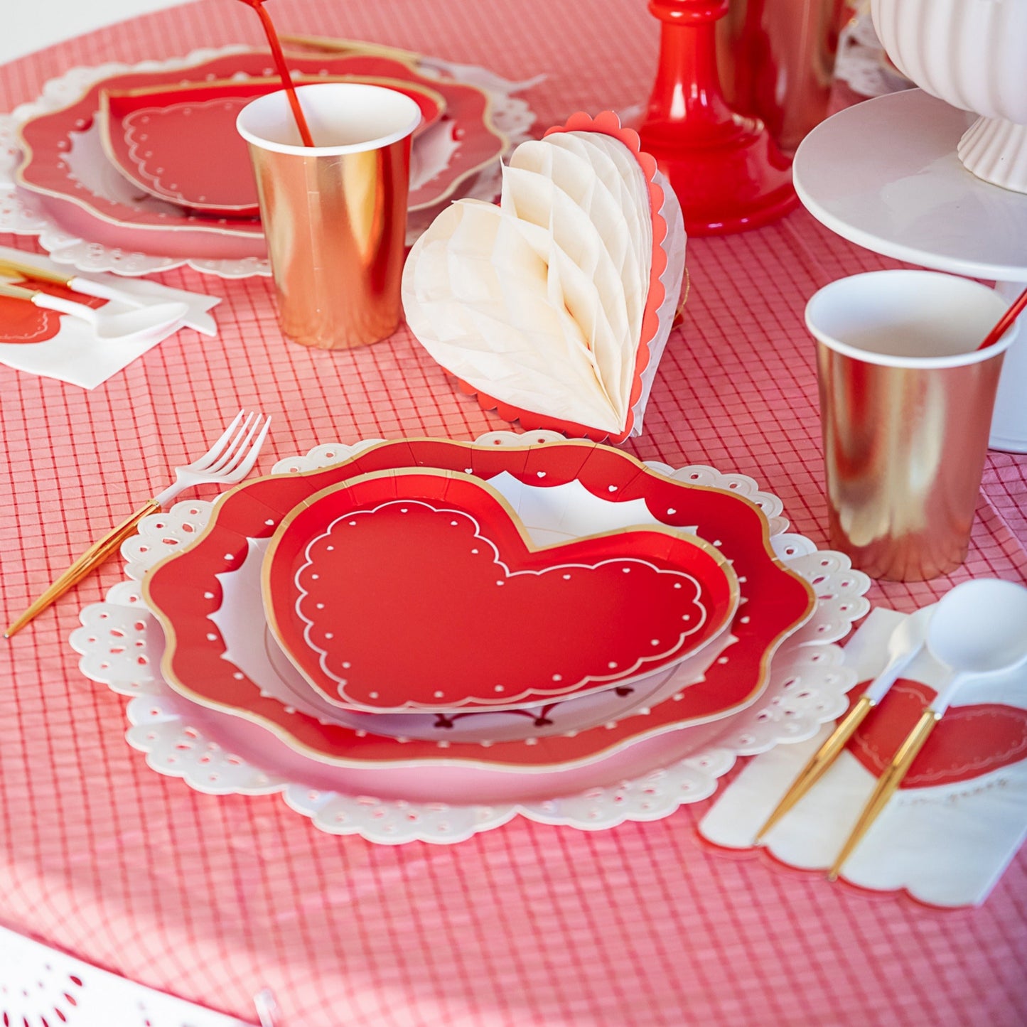 Elegant Valentine Heart Shaped Plates