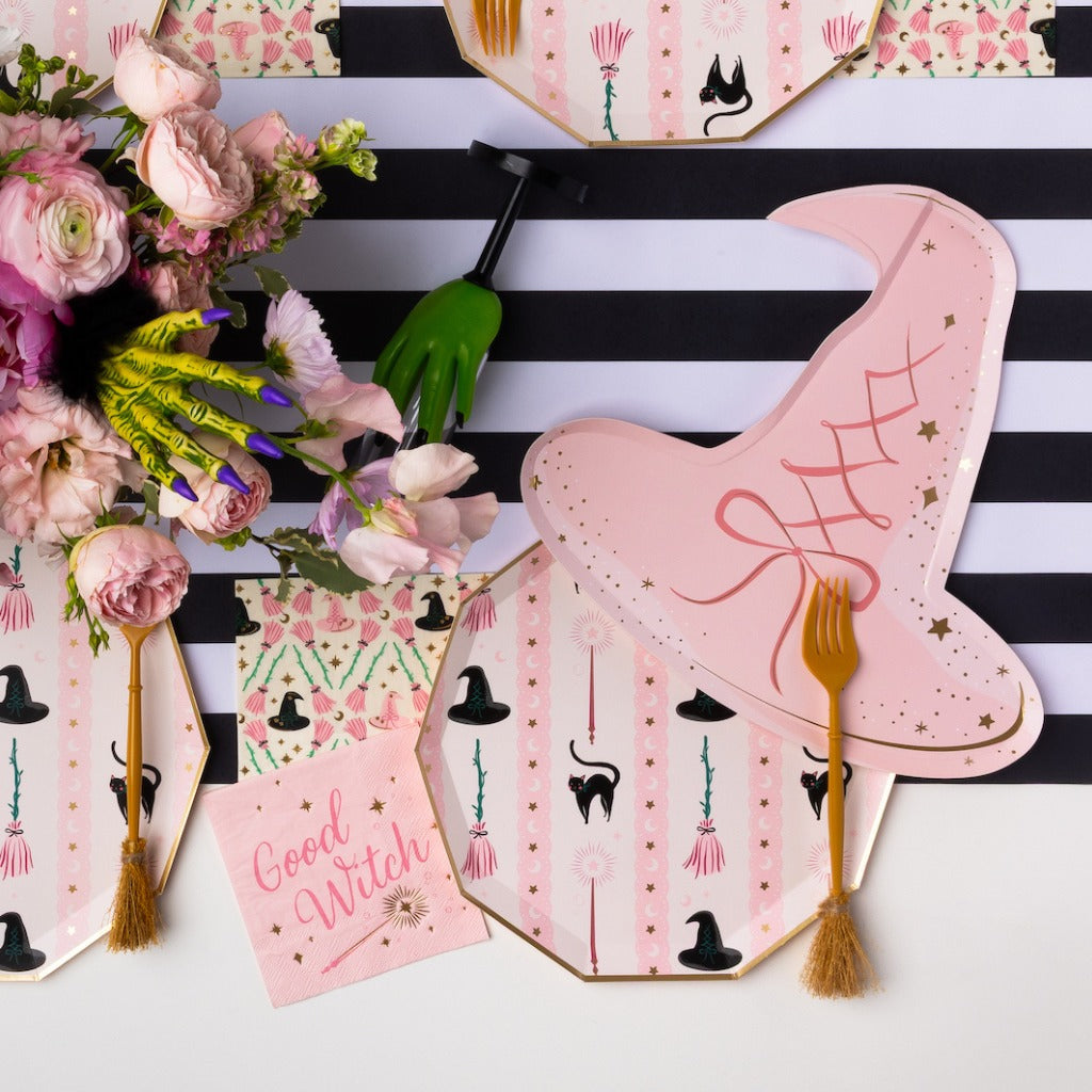 Pink Witch Hat Large Plates